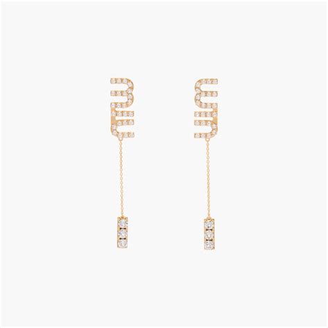 miu miu snow earring|miumiu pendant earrings.